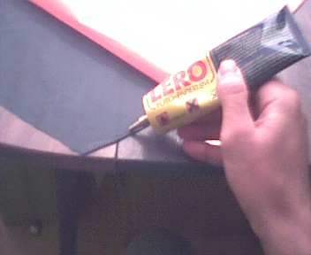 glueing the backs